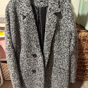 Ambiance Black and White Teddy Jacket